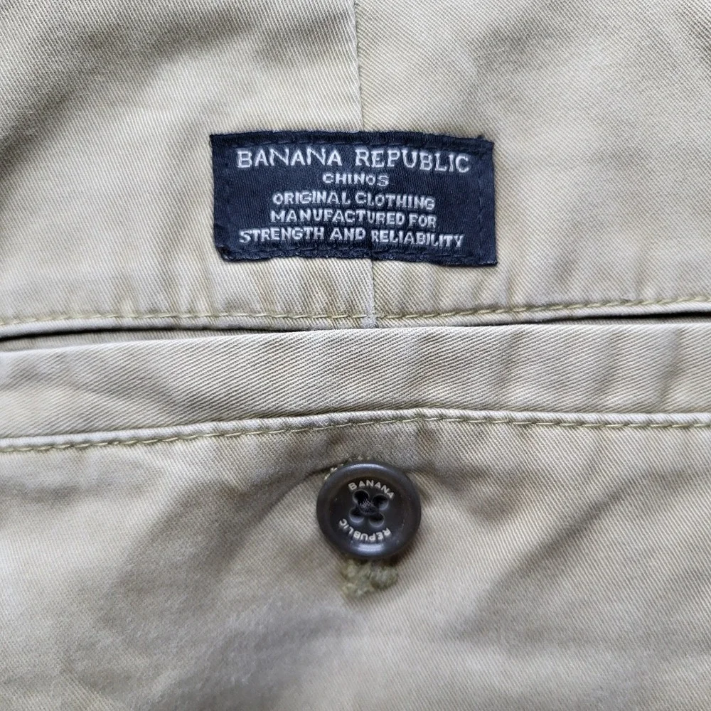 Banana Republic Men‎ Pants 33X30 Khaki Chino Twill Fulton Skinny Button 29